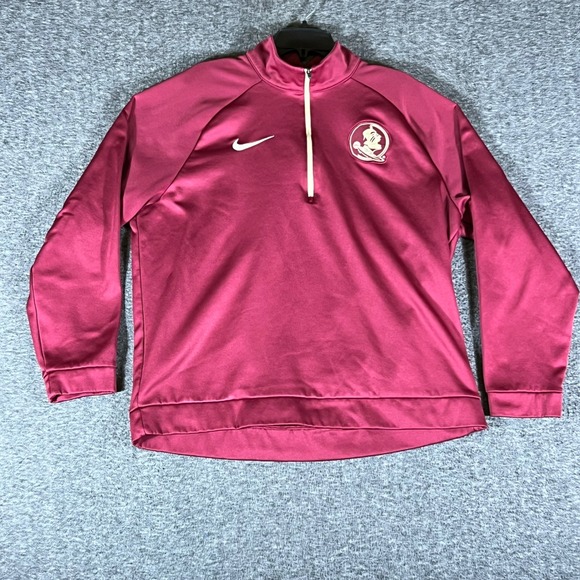 Nike Florida State Seminoles Pullover Mens XL Dri-Fit 1/4 Zip Jacket - Picture 1 of 10